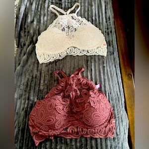 NWT Pink Bras Lot: Push-Up Medium Lace Camisole Bras